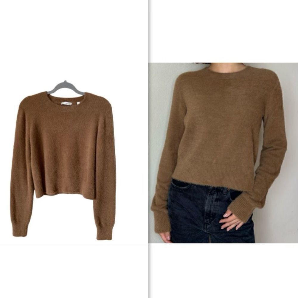 Vince Brown Pullover Sweater Crew Neck Size S